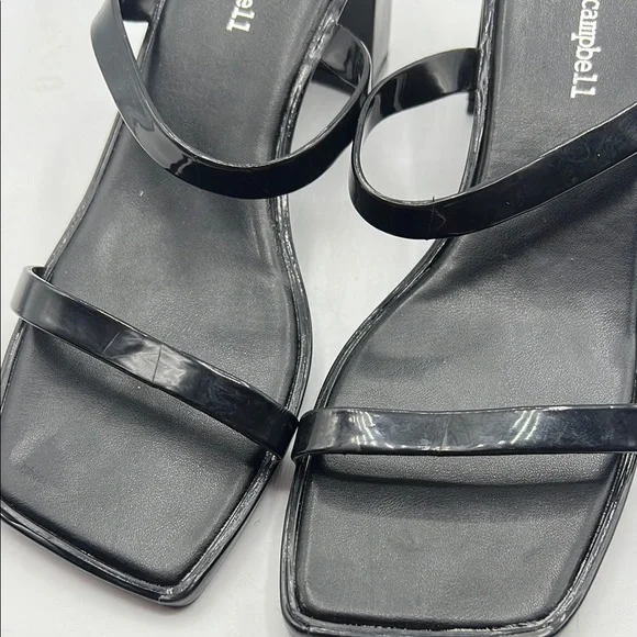 Jeffrey Campbell Sz 7 JAMM-3‎ Jelly Slide Sandal Black Chunky Heel Sandals NEW - Picture 13 of 13